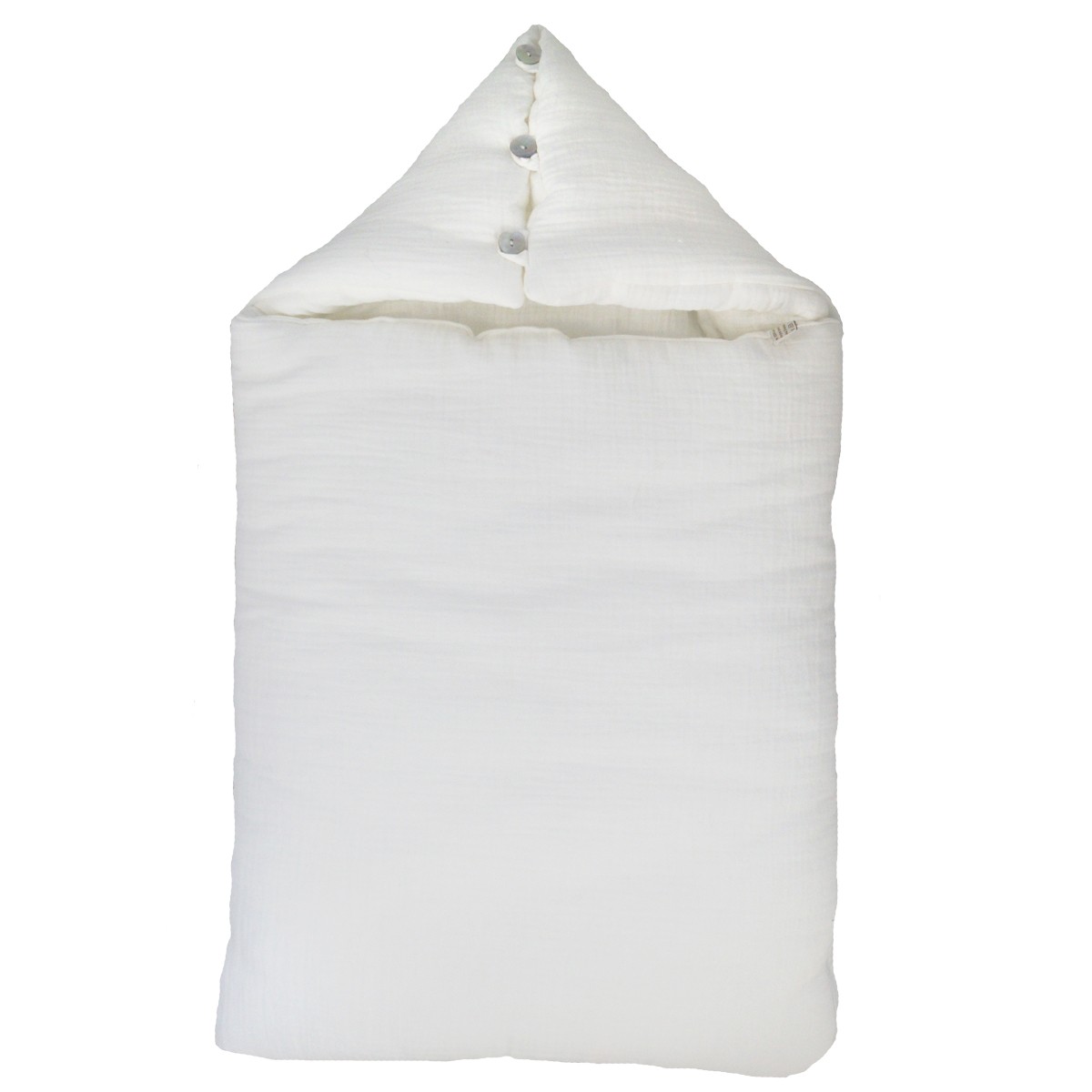 Baby Nest In White Cotton Muslin Luciole Et Cie