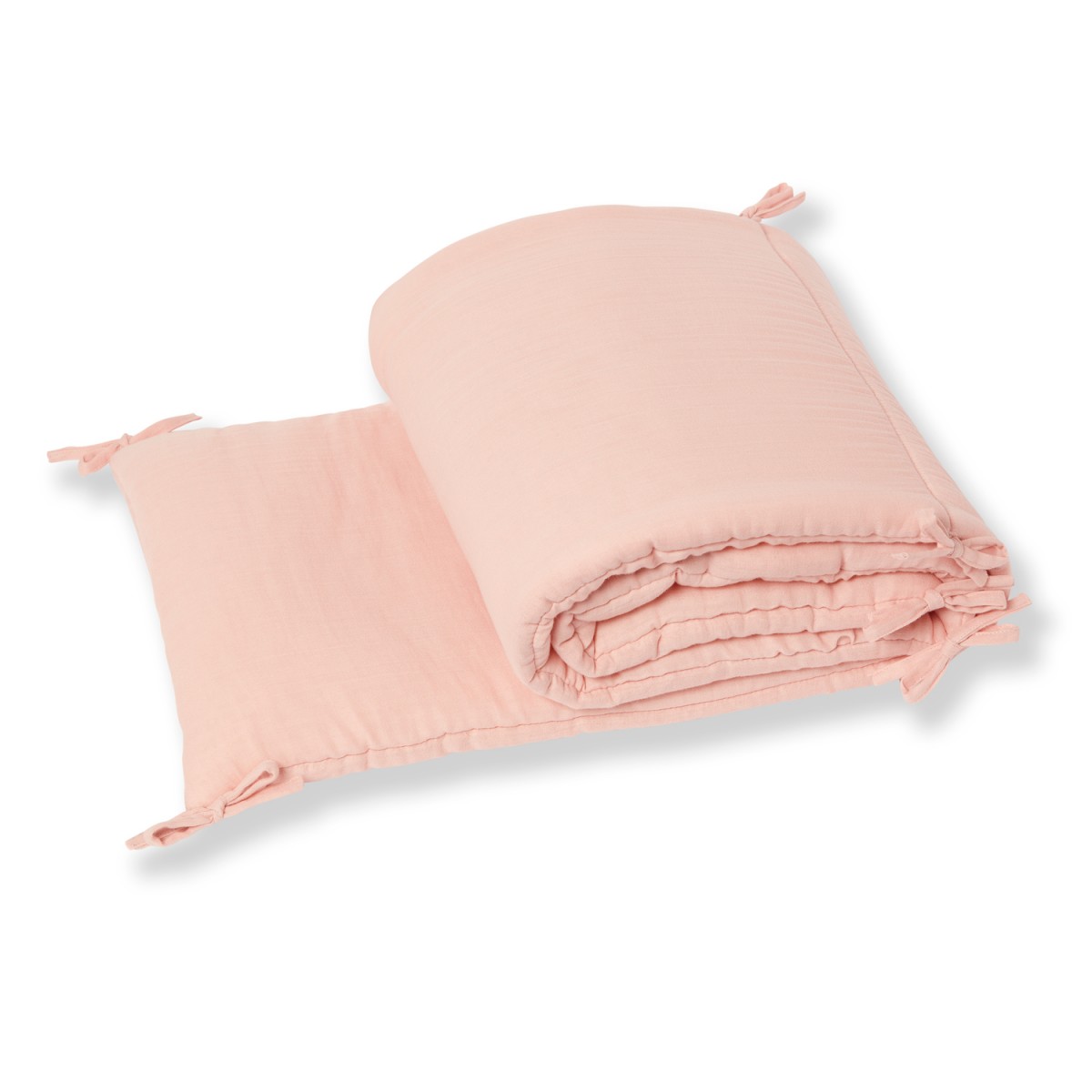 Tour De Lit Bebe Fille En Gaze De Coton Bio Rose Poudre Made In France