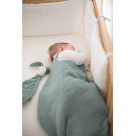 Drap housse bébé en gaze de coton - Bleu ciel - Le Pestacle de Maëlou